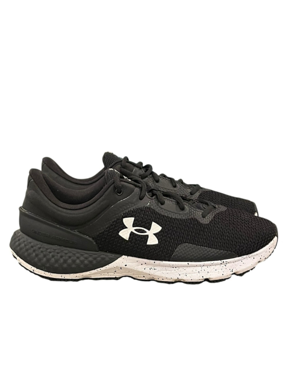Under Armour Mens Size 9.5 Charged Escape 4 Running Shoes Sneakers Black White